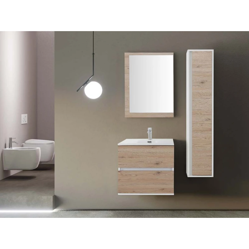 Mobile bagno Fabula Feridras 60 cm rovere di Bordeaux