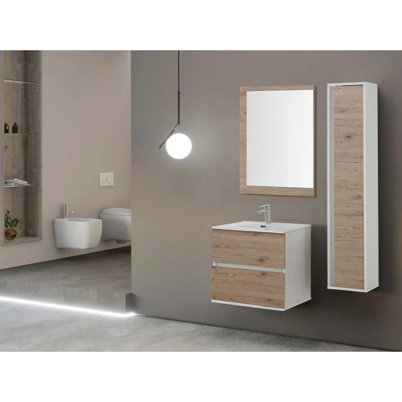 Mobile bagno Fabula Feridras 60 cm rovere di Bordeaux