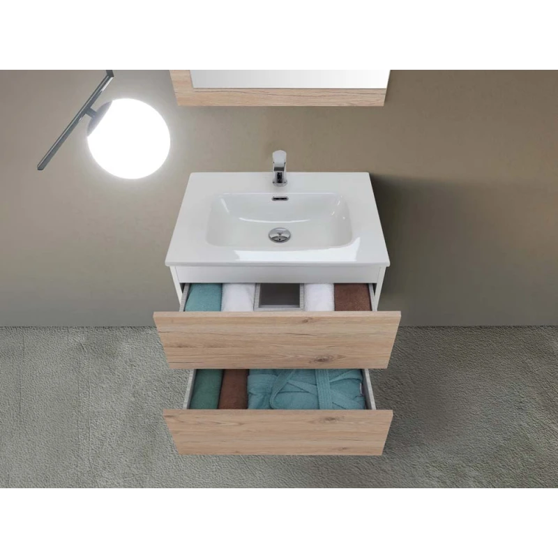 Mobile bagno Fabula Feridras 60 cm rovere di Bordeaux