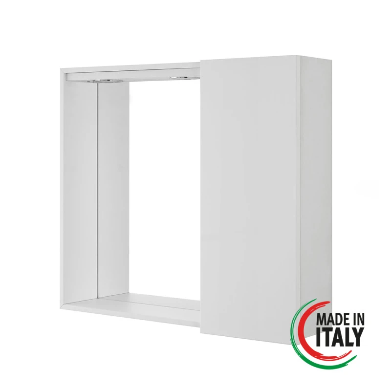 Specchiera Mondo 2.0 Feridras in bianco lucido