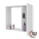 Specchiera Mondo 2.0 Feridras in bianco lucido