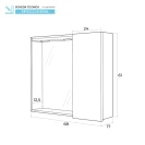 Specchiera Mondo 2.0 Feridras in bianco lucido