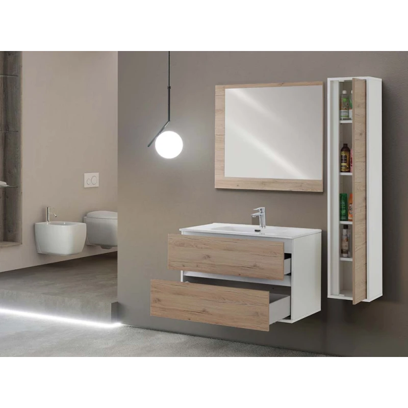 Mobile bagno Feridras Fabula 90 rovere di bordeaux