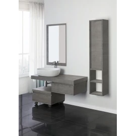 Composizione bagno Shelf Feridras 120 cm cemento