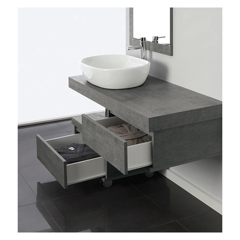 Composizione bagno Shelf Feridras 120 cm cemento