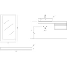 Composizione bagno Shelf Feridras 120 cm cemento
