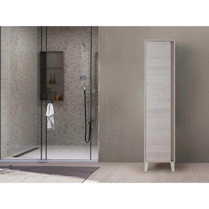 Colonna portascopa Feridras Mondo 2.0 rovere chiaro