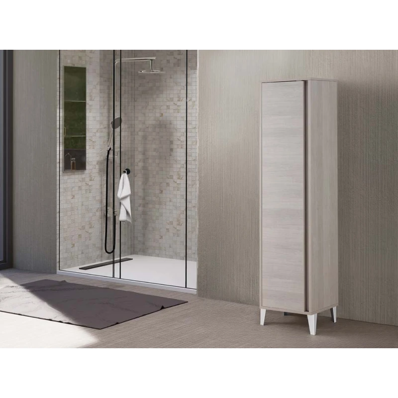 Colonna portascopa Feridras Mondo 2.0 rovere chiaro