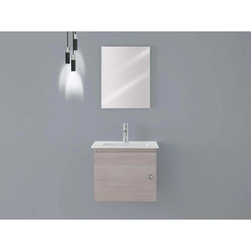 Mobile bagno sospeso Feridras Si50 in rovere chiaro