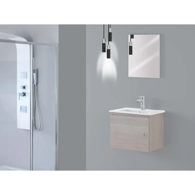 Mobile bagno sospeso Feridras Si50 in rovere chiaro