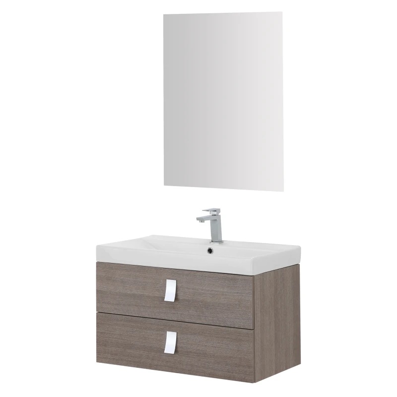 Feridras Bravo75: mobile bagno sospeso rovere scuro