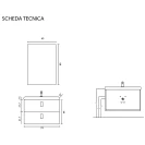 Feridras Bravo75: mobile bagno sospeso rovere scuro