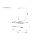 Feridras Revital 80 cm noce canaletto - Mobile bagno