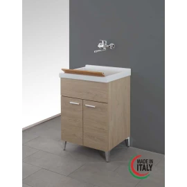 Mobile lavatoio Feridras in rovere dolomite 60 cm