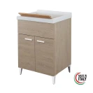 Mobile lavatoio Feridras in rovere dolomite 60 cm