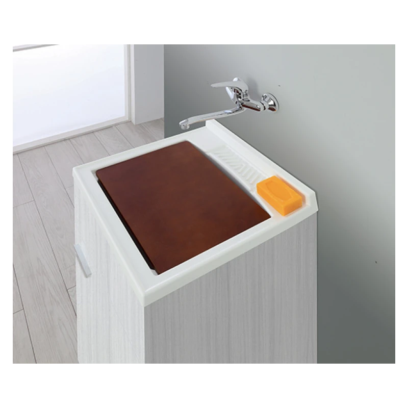 Mobile lavatoio Feridras 50 cm grigio per lavanderia