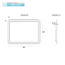 Specchio LED Feridras Angel 60x80 cm satinato