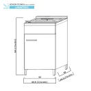 Mobile lavatoio Feridras Stella 45 cm bianco lucido