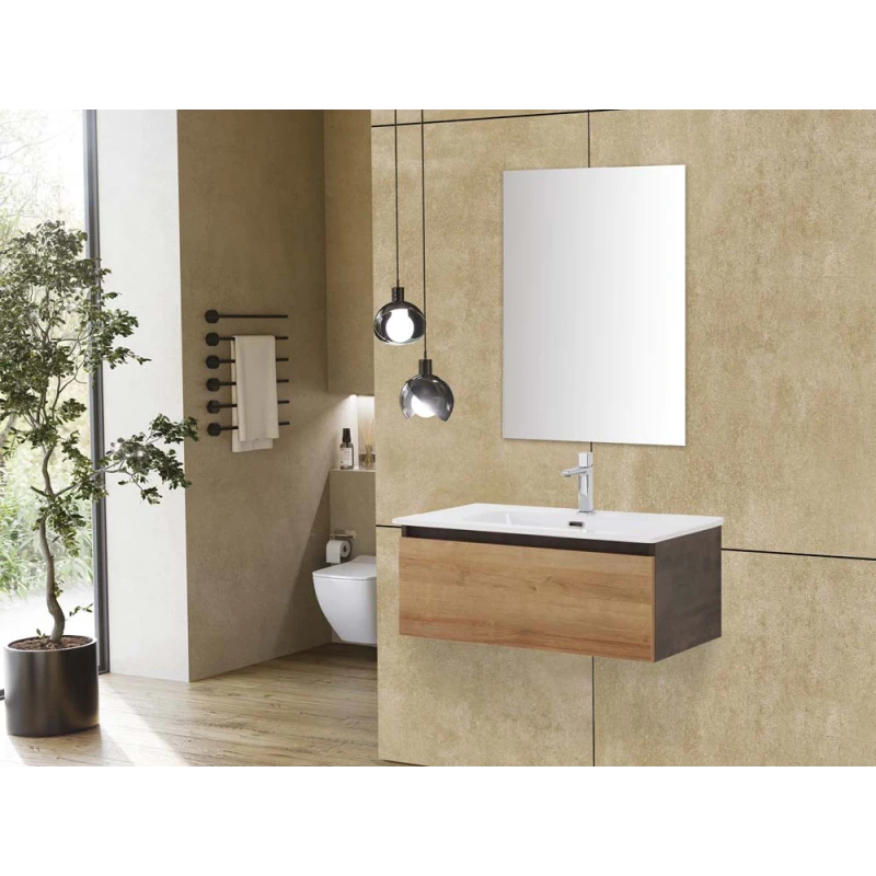 Composizione bagno Revital Feridras 80 cm riviera/oxid
