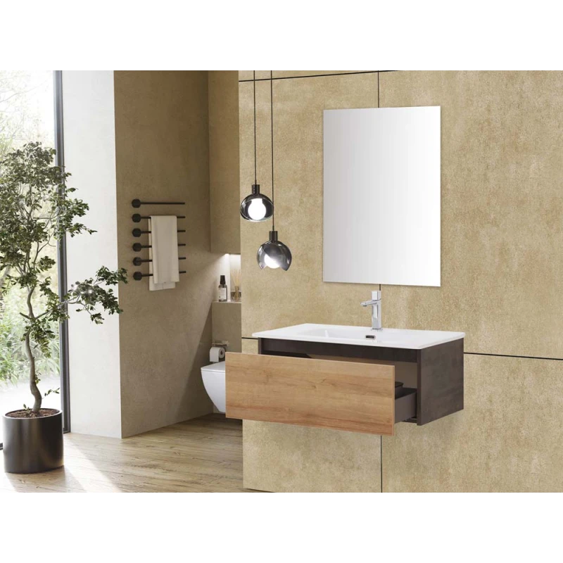 Composizione bagno Revital Feridras 80 cm riviera/oxid