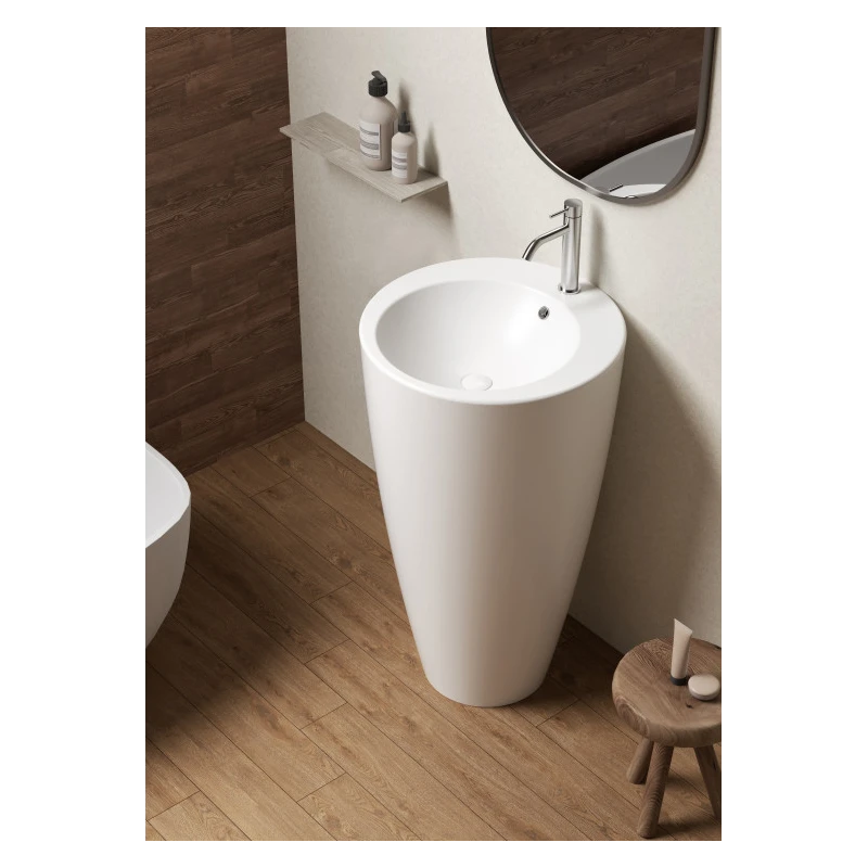 Lavabo freestanding Feridras bianco opaco 50 cm
