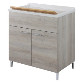 Lavatoio Feridras 80 cm in rovere grigio