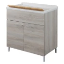Lavatoio Feridras 80 cm in rovere grigio