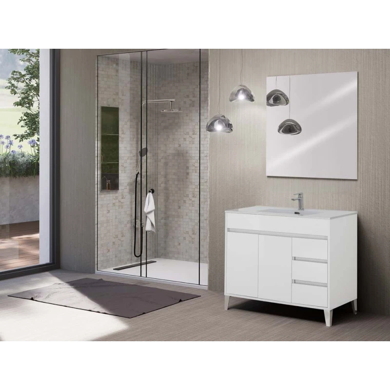 Mobile bagno Feridras Mondo 2.0 102 cm bianco laccato