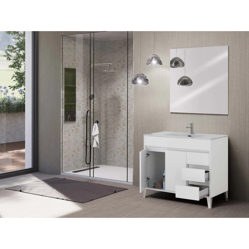 Mobile bagno Feridras Mondo 2.0 102 cm bianco laccato