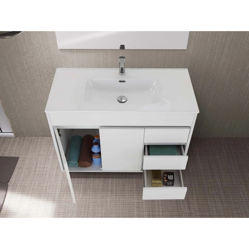 Mobile bagno Feridras Mondo 2.0 102 cm bianco laccato