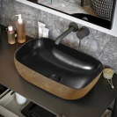 Lavabo da appoggio Feridras in ceramica nero