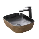Lavabo da appoggio Feridras in ceramica nero