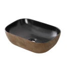Lavabo da appoggio Feridras in ceramica nero