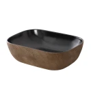 Lavabo da appoggio Feridras in ceramica nero