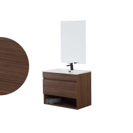 Mobile bagno sospeso Feridras Revital 80 cm noce canaletto