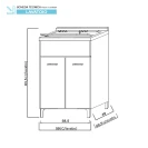 Mobile lavatoio Stella Feridras 60 cm grigio