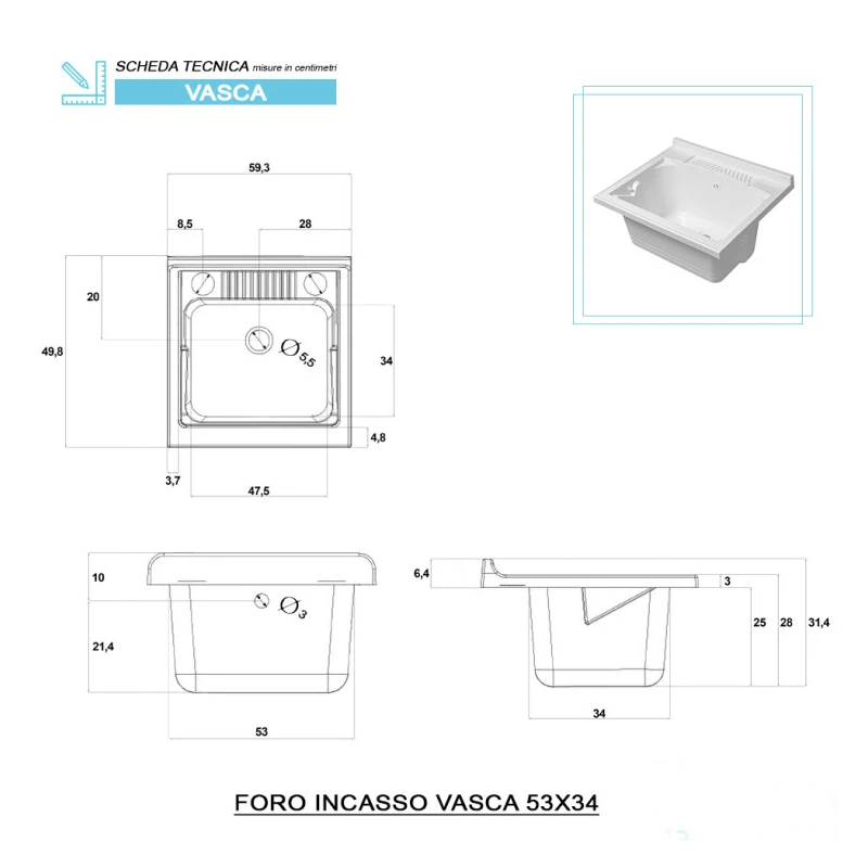 Mobile lavatoio Stella Feridras 60 cm grigio