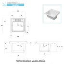 Mobile lavatoio Stella Feridras 60 cm grigio