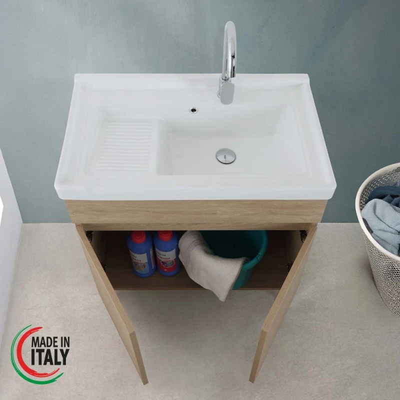 Mobile lavatoio Feridras 80 cm rovere dolomite