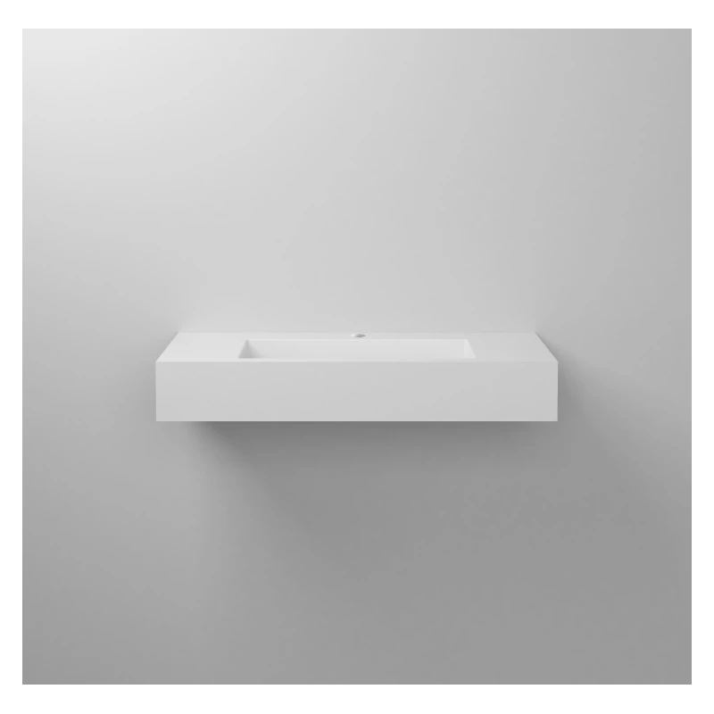 Lavabo sospeso Feridras 100 cm bianco lucido