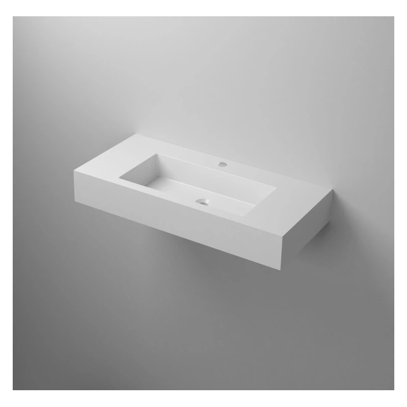 Lavabo sospeso Feridras 100 cm bianco lucido