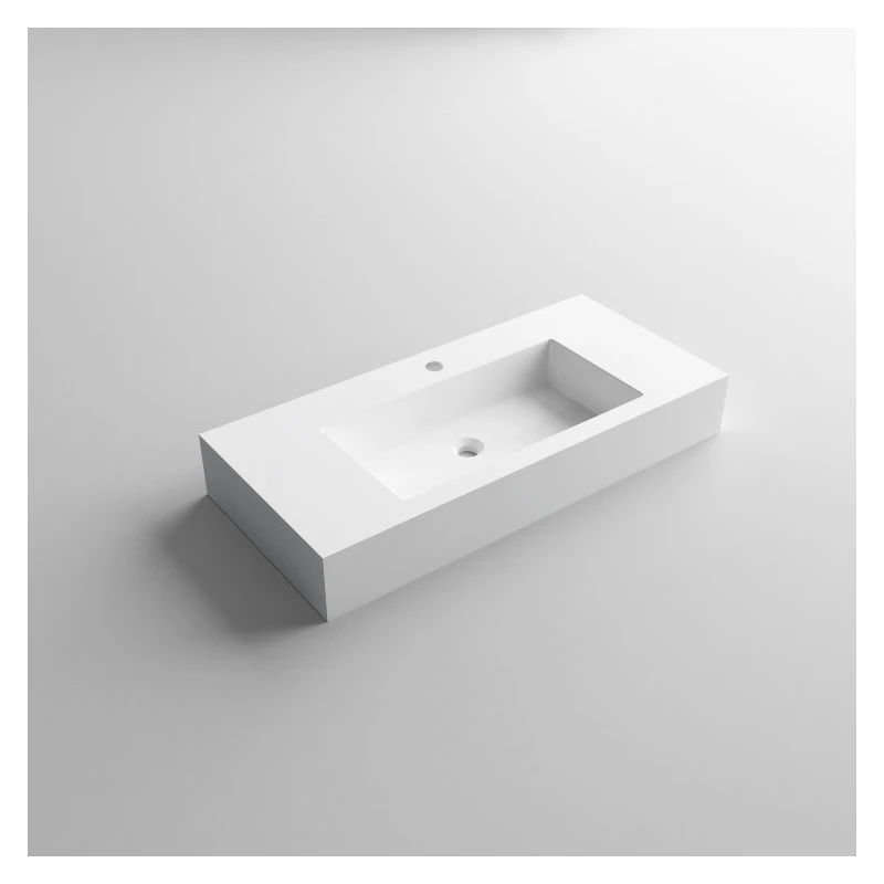 Lavabo sospeso Feridras 100 cm bianco lucido