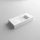 Lavabo sospeso Feridras 100 cm bianco lucido