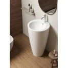 Lavabo freestanding Feridras in ceramica bianco lucido