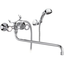 Rubinetto vasca esterno con doccia e canna lunga - serie 1000-2000 Remer 04EX