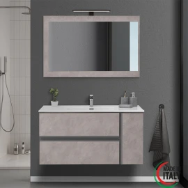 Feridras Oxid 110 cm beton cenere - Mobile bagno sospeso