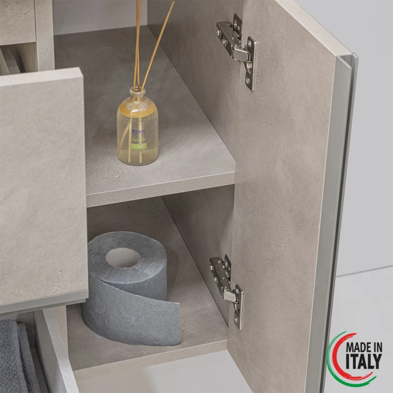 Feridras Oxid 110 cm beton cenere - Mobile bagno sospeso