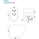 Bidet Feridras T-Color in ceramica bianco opaco