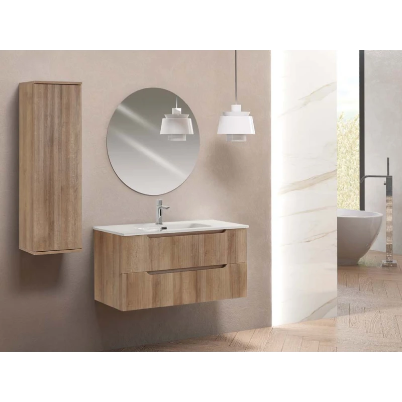 Composizione bagno Kannè Feridras 100 cm rovere riviera