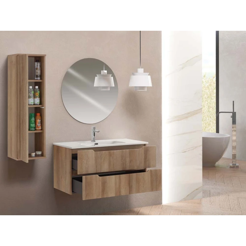 Composizione bagno Kannè Feridras 100 cm rovere riviera